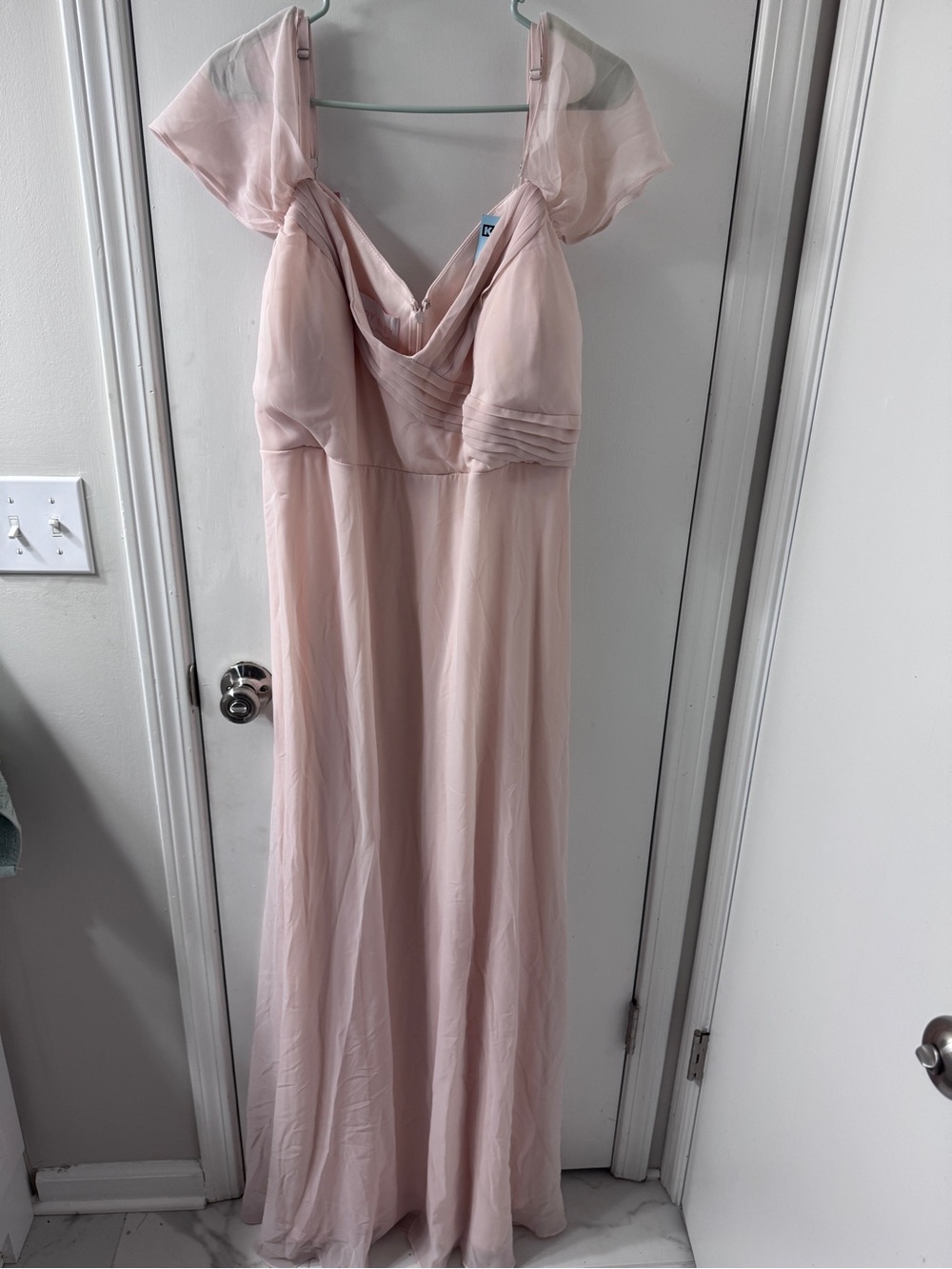 Birdy Grey Blush Pink Chiffon Maxi Dress
